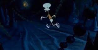 reactions on Twitter: squidward running away through dark tunnel with limp  wrists spongebob… 