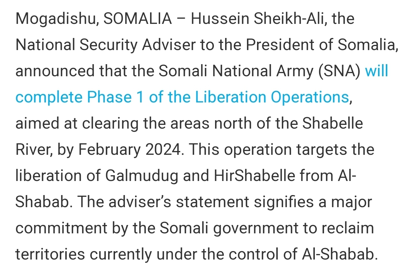 UGUS (Al-Shabaab) Seized Caad in Mudug Region Again | Somali Spot ...