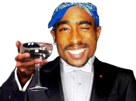 Tupac jubler velkommen toast glass klistremerke