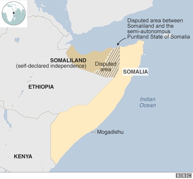 Map of some Horn of Africa countries