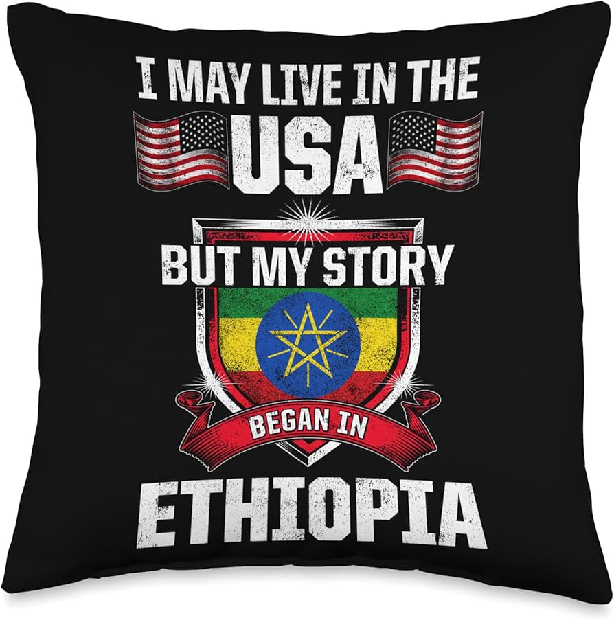 Amazon.com: Funny Ethiopia Saying Love Ethiopian Pride Flag Ethiopia Roots  Heritage Proud Ethiopian Throw Pillow, 16x16, Multicolor : Home & Kitchen