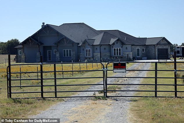 The family home appeared to have installed a gate at the front of the property, with a ‘No Trespassing’ sign put up shortly after the tragedy