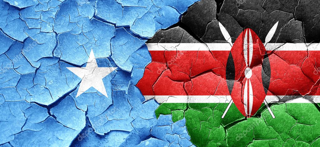 Somalia flag with Kenya flag on a grunge cracked wall ⬇ Stock Photo, Image  by © ellandar #113350638