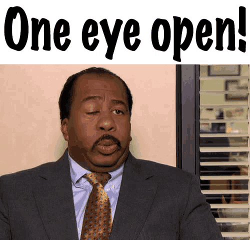 One Eye Open GIF - One Eye Open - Discover & Share GIFs