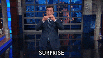 Excited Stephen Colbert GIF by The Late Show With Stephen Colbert Excited Stephen Colbert GIF by The Late Show With Stephen Colbert